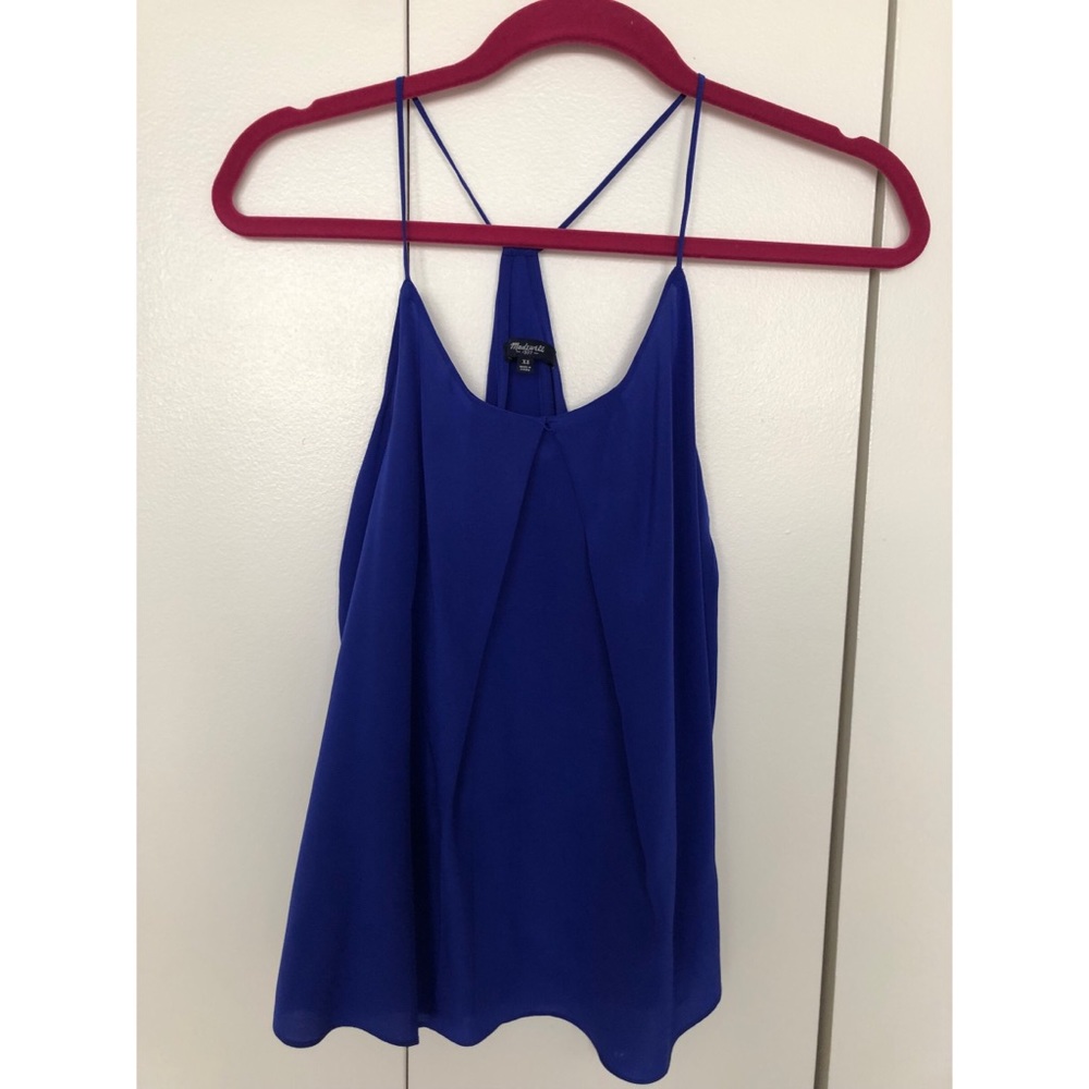 Madewell silk blue cami
